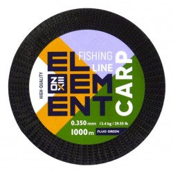 Лісочка на вудлище, ZEOX Element Carp Fluo Green, 1000м, перетин 0.350мм